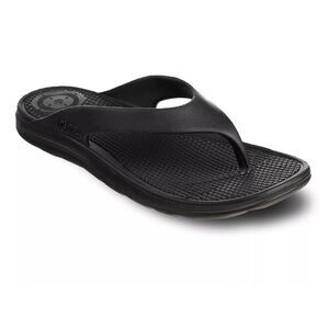 Totes Everywhere Women Black Flip Flops Sandal Slip On Rubber Size 8